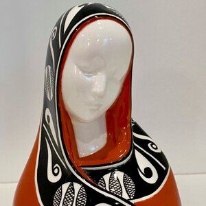 Ukrainain ceramic woman in scarf